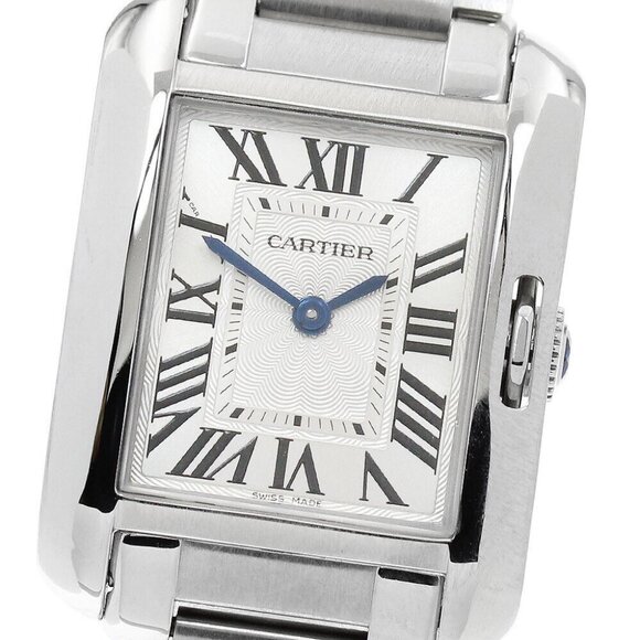CARTIER Tank Anglaze SM W5310022 Silver Dial Quartz Ladies Watch_869226 - Picture 2 of 7